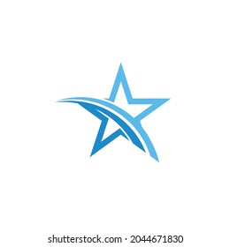 vector of star motion geometric colorful design fit for global company product logo