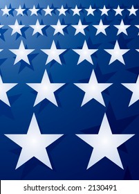 Vector star pattern on blue field.