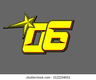 Número de carreras de estrella de vectores 06. Diseño plano, editable. Vector Illustration EPS 10