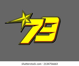 Carrera de vectores número 79. Diseño plano, editable. Vector Illustration EPS 10