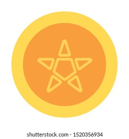 Vector Star Shaped Graphic Icon