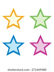 Vector star sticker set