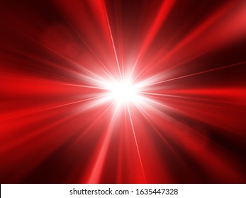 Vector star, sun with lens flare and rays. Abstract vector background. Glow light effect.