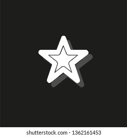 vector star symbol, rating or award shape, success icon
