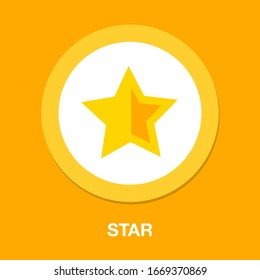 vector star symbol, rating or award shape, success icon