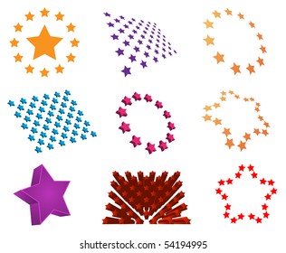 vector star symbol set