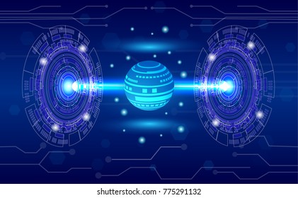 vector star technology background,hi-tech abstract on blue background