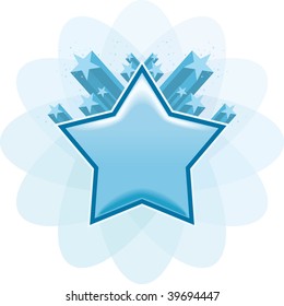 Vector star with text