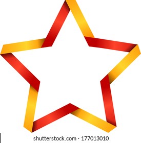 Vector star for Victory day on white background isolated