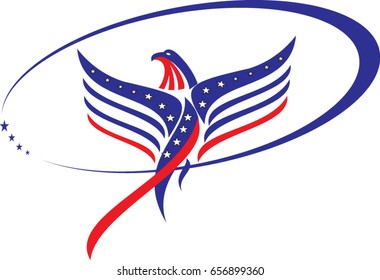 Vector star wings logo , Wing logo company , icon wing flying, eagle wing brand and logotype wing bird illustration