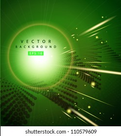 Vector starburst green