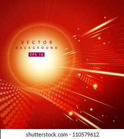 Vector starburst red