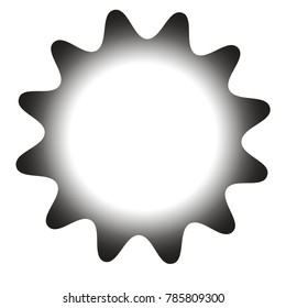Vector starburst, sunburst badge. Simple flat style. Vintage labels. Round vignette, frame Design elements.  
