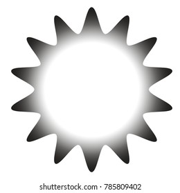 Vector starburst, sunburst badge. Simple flat style. Vintage labels. Round vignette, frame Design elements.  