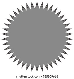 Vector starburst, sunburst badge. Simple flat style. Vintage labels. Round vignette, frame Design elements. 