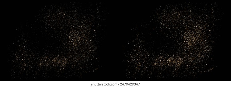 Vector stardust oro brillo partículas textura efecto confeti fondo. Confeti aislado del brillo del oro del Vector para el diseño festivo