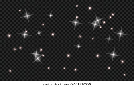 Vector stardust sparkles glitter star dust or twinkle.