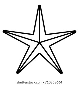 Vector Starfish Isolated On White Background