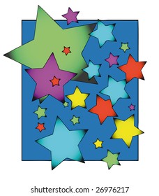 vector - starlights in the night - isolated illustration