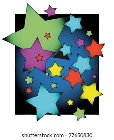 vector - starlights in the night - isolated illustration