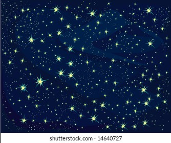 Vector starry night.