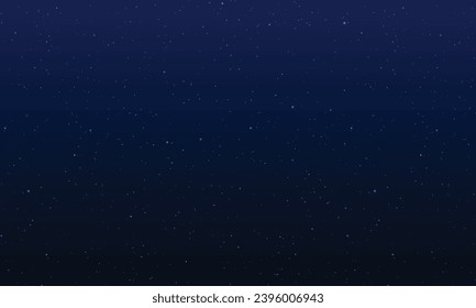 Vector starry night background blue gradient.