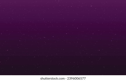 Vector starry night background purple gradient.
