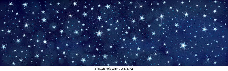 Vector Starry Night Sky Background Stock Vector (Royalty Free ...