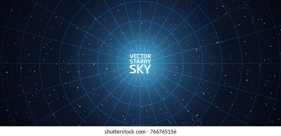 vector starry night sky background