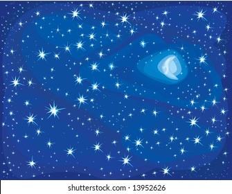 Vector of starry sky.