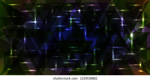 Vector starry sky pattern in green and blue colors. For decoration of holidays and decorative interior.