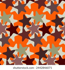 Vector - starry sky seamless pattern, colored illustration,