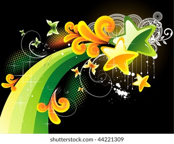 vector stars background illustration