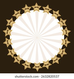 vector stars circle template banner flyer layout 
circus casino background new badge ,stars frame