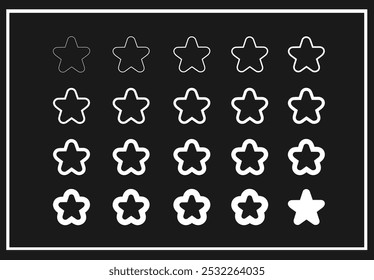 Vector stars collection, Simple star vector black line icon, Vector Sparkle Sign illustrations
#Star Bundle 05