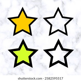 Vector stars collection, Simple star vector black line icon, Vector Sparkle Sign illustrations
#B05