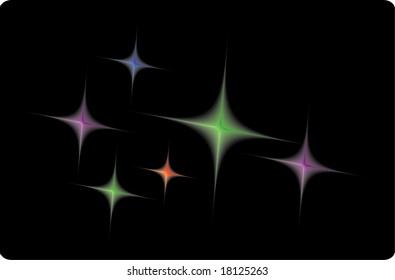 Vector stars in colors