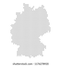 Vector stars dotted map of Germany