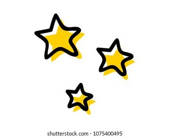 Vector of stars icon. Doodle. Simple illustration. Vector illustration. EPS 10.