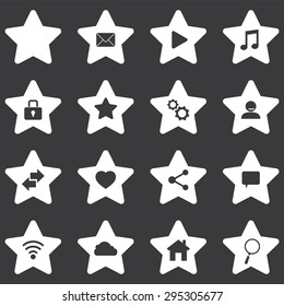 Vector stars icons set