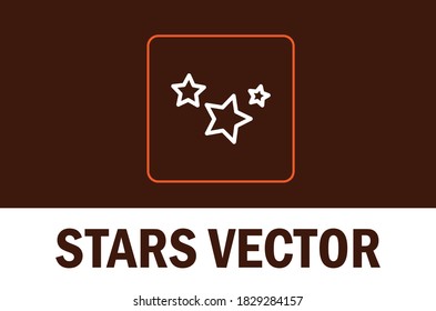 Vector de estrellas aislado en un fondo oscuro. Para el diseñador.