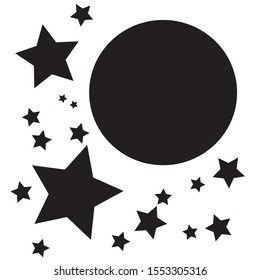 Vector  stars line White round