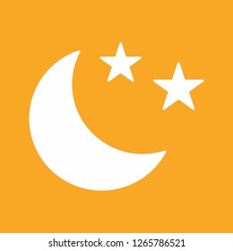 vector stars and moon icon