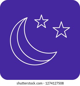 vector stars and moon icon

 
