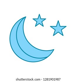 vector stars and moon icon
