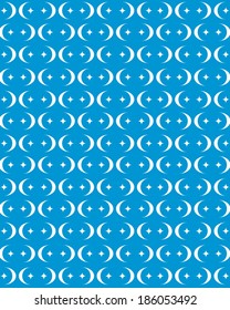 Vector Stars and Moon Pattern 