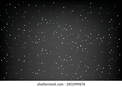Vector stars on dark black background.Starry nights with bright shiny stars.Vector illustration.