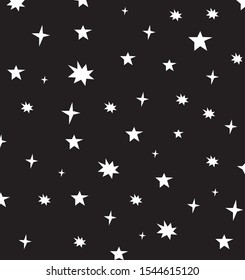 vector stars pattern black and white 