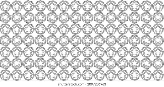 Vector stars pattern. Doodle illustration. Black and White contours. Using the image as a print for product design.