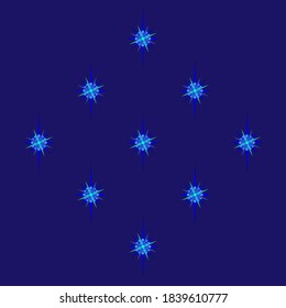 vector stars pattern on blue background ilustration